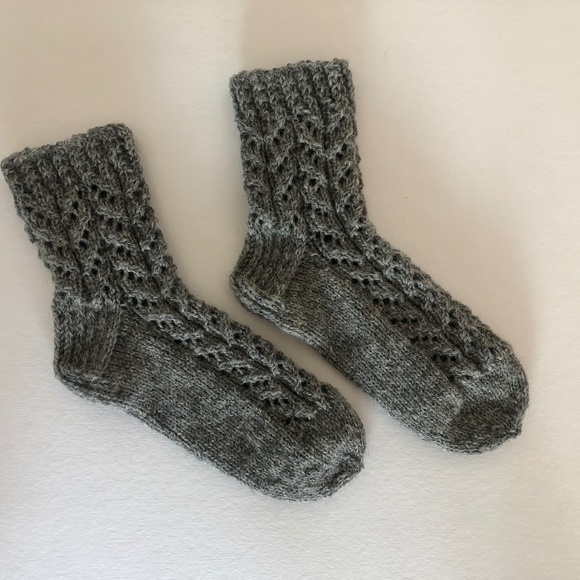 NEW Handmade Knit Lace Wool Socks - Picture 4 of 8